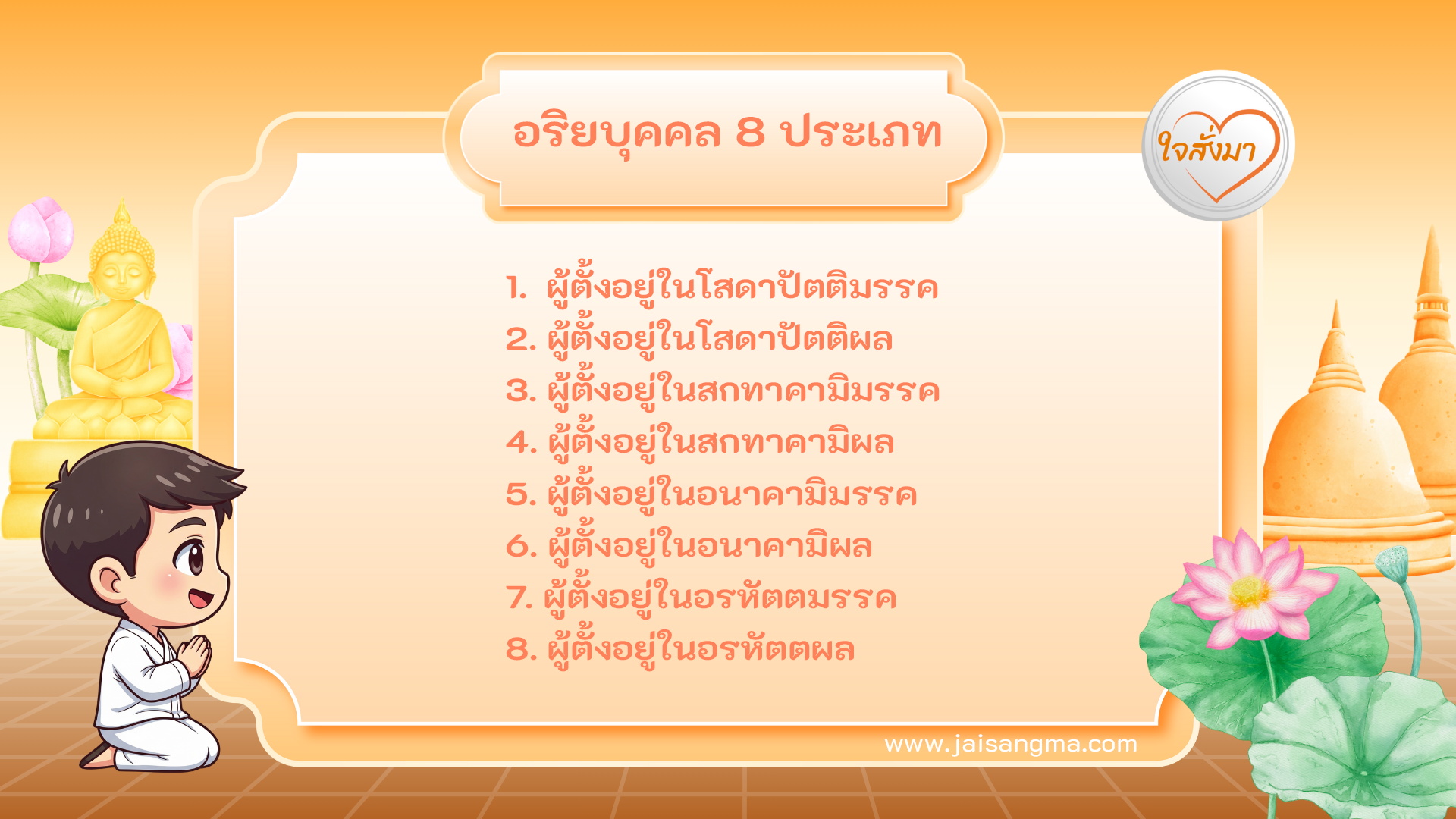 อริยบุคคล 8 ประเภท