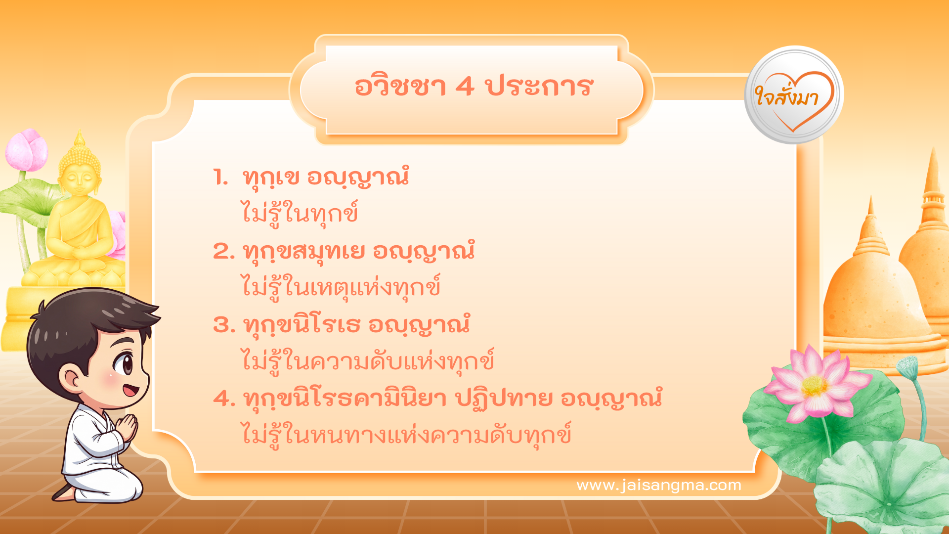 อวิชชา 4 ประการ